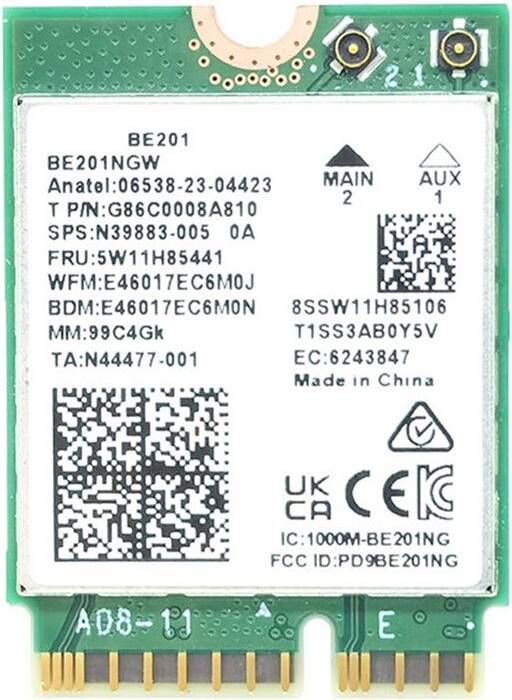 Tlily BE201 WiFi7 M.2 Tri-Band WiFi Card Module