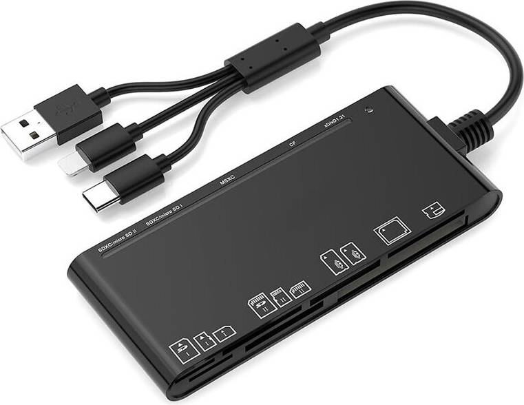 Saudism Multi-Card Reader with Simultaneous Reading