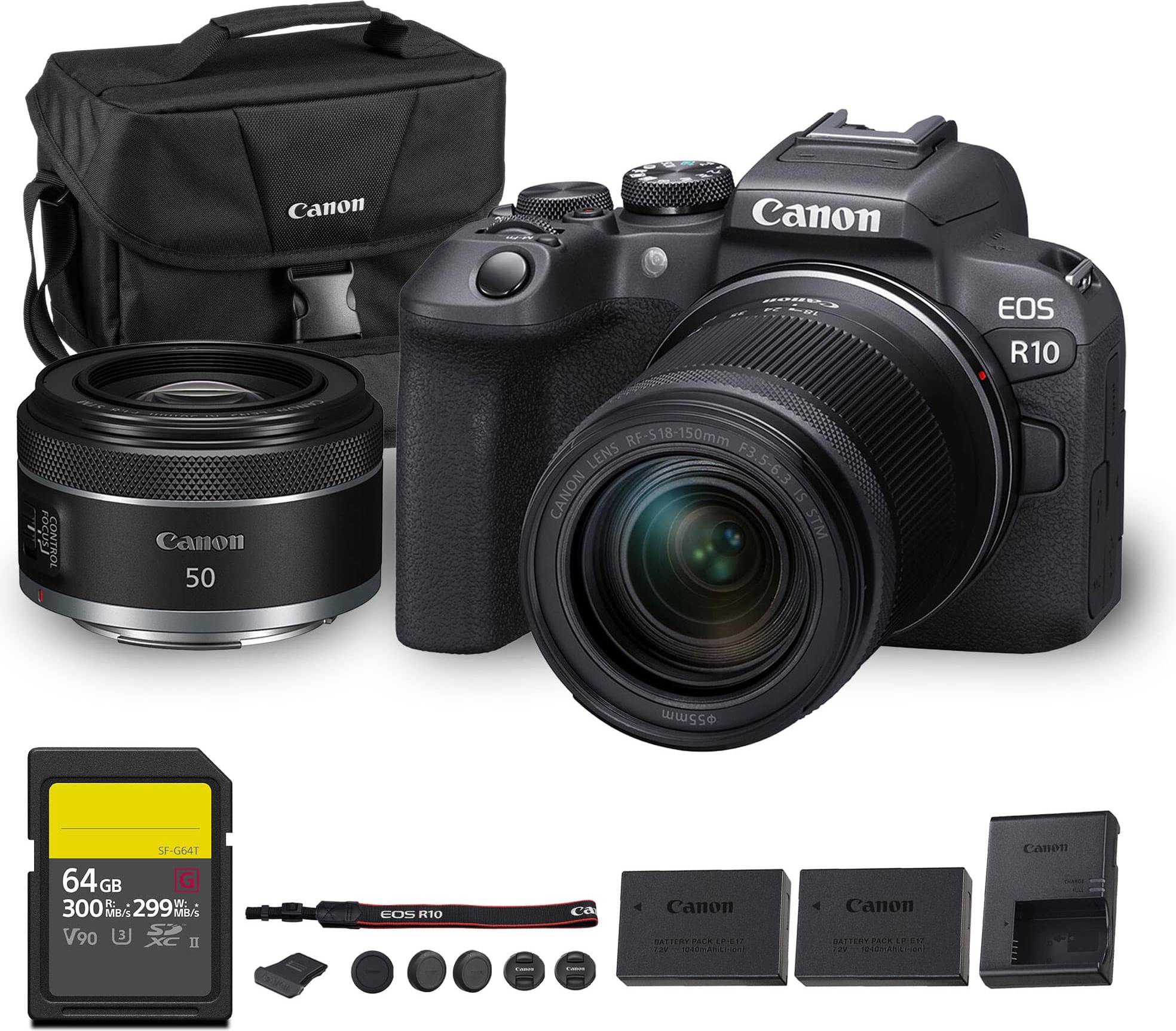 Canon eos r10 Canon EOS R10 Mirrorless Camera Zoom Lens Bundle