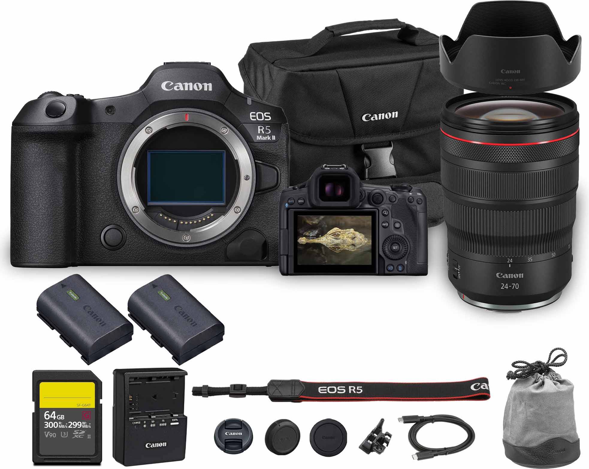 Canon r5 Canon EOS R5 Mark II Mirrorless Camera Bundle