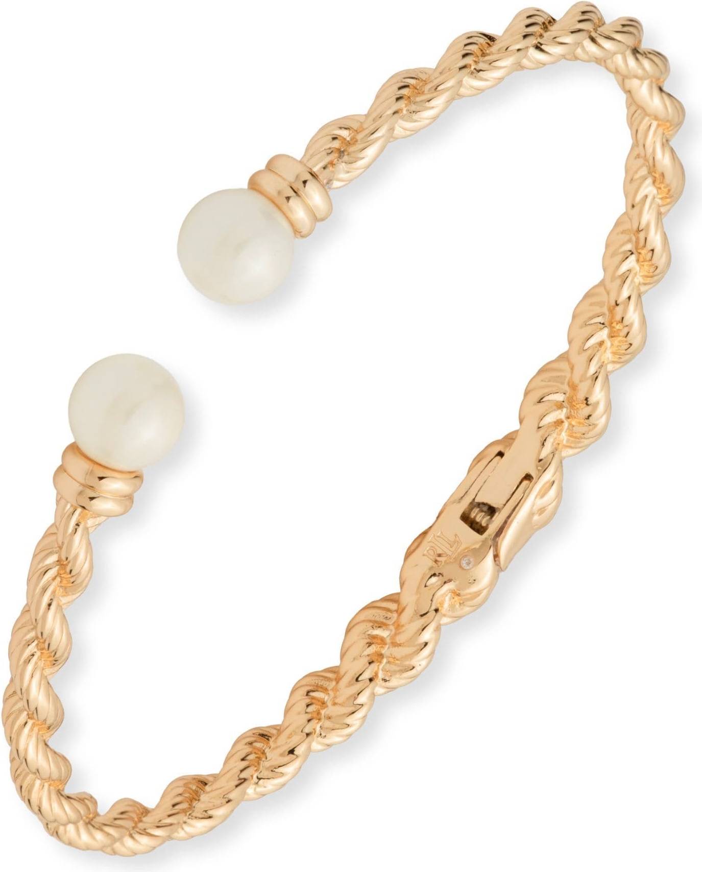 Gold cuff bracelet Lauren Ralph Lauren Gold Pearl Rope Cuff Bangle