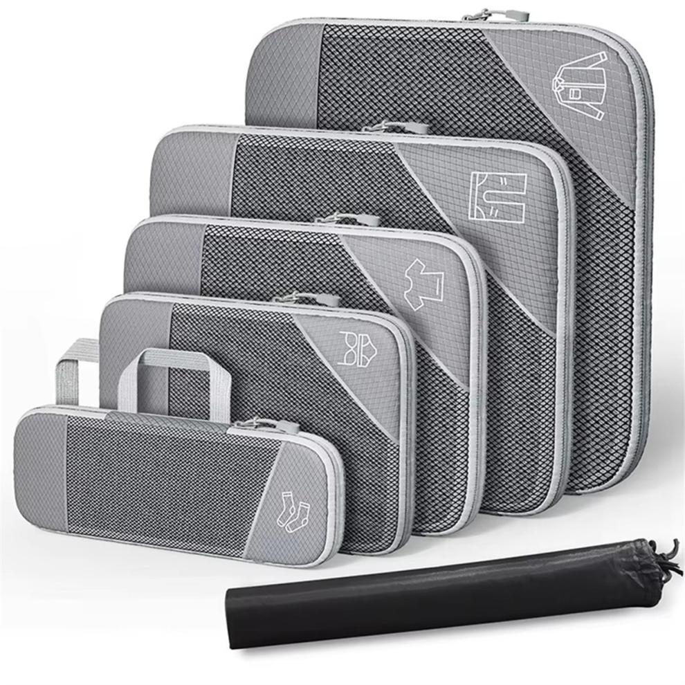 Saudism 6PCS Compressed Packing Cubes Set