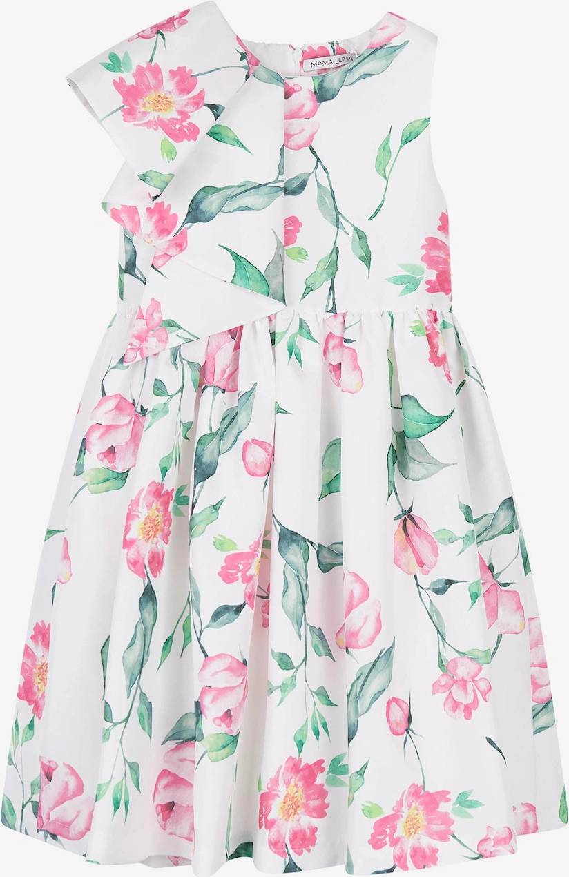 Girls Ruffle Floral Print Dress Multicoloured