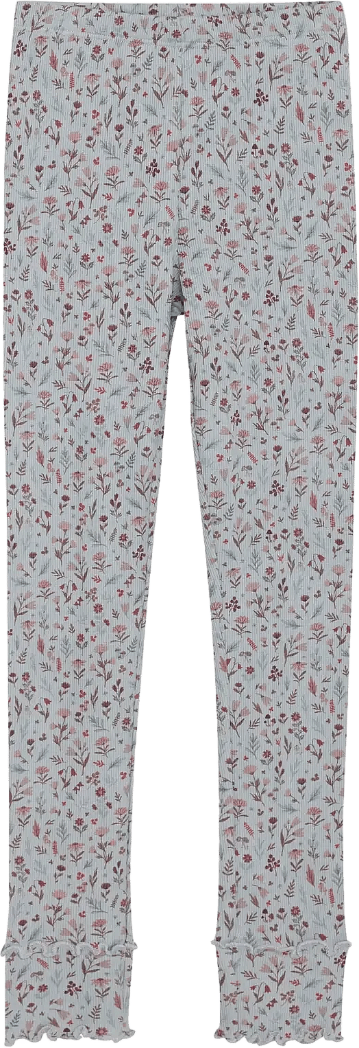 Minymo Rib Leggings - Grey