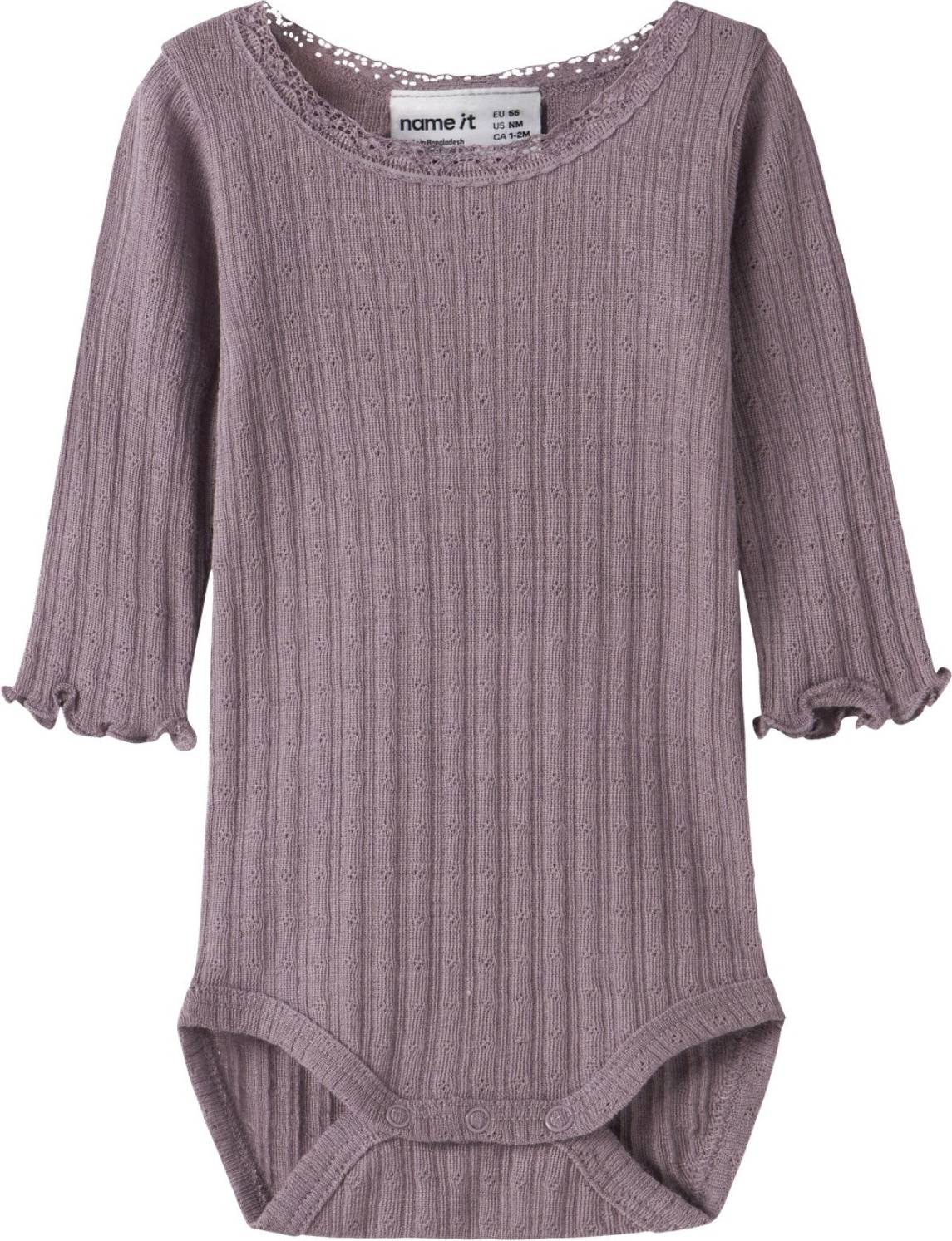 Name It Nbfwossa Wo Si Rib Ls Body - Purple