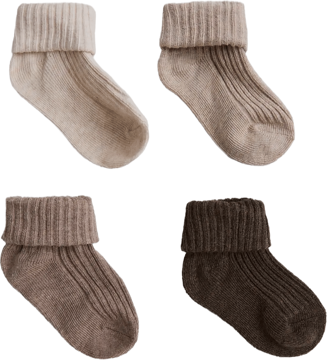 Mango Ribbed Socks Pack - Beige