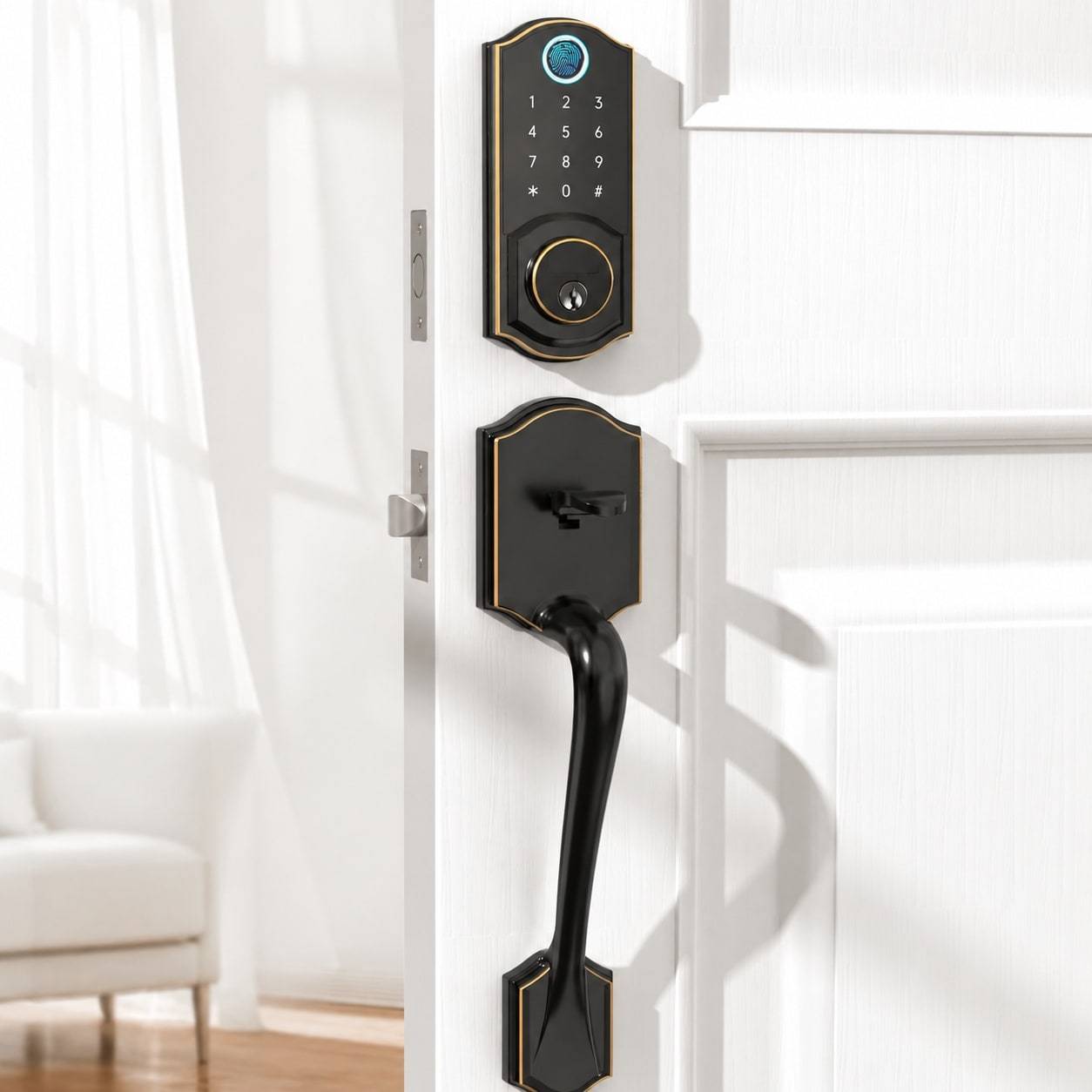 Smart door lock Afoxsos Smart Door Lock Handle Set