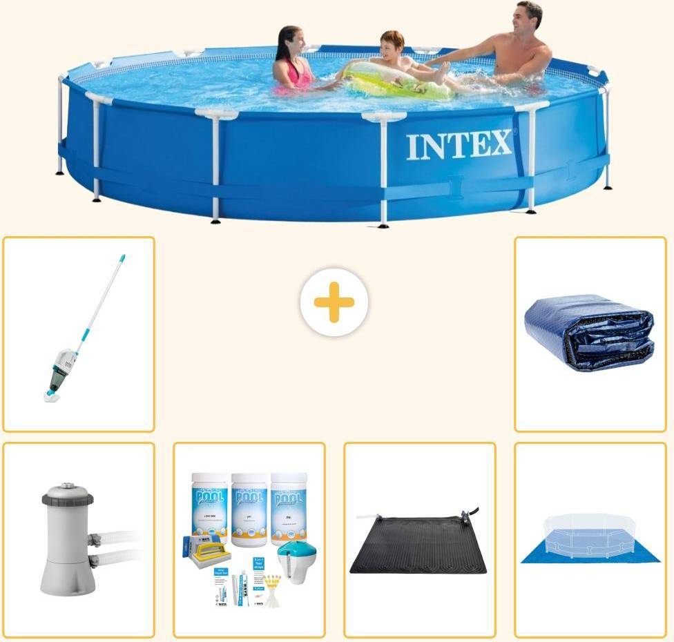 Intex Frame Pool Rund 366x76 cm 7-teilig
