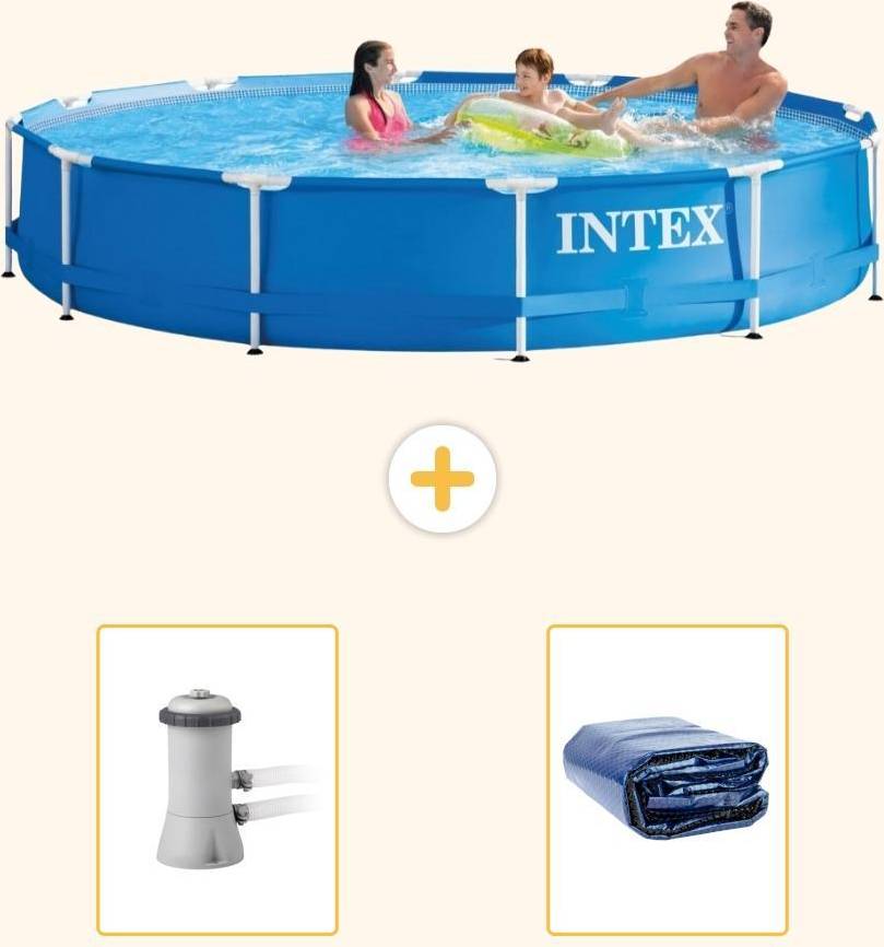 Intex Frame Pool Rund 366x76 cm 3-teilig