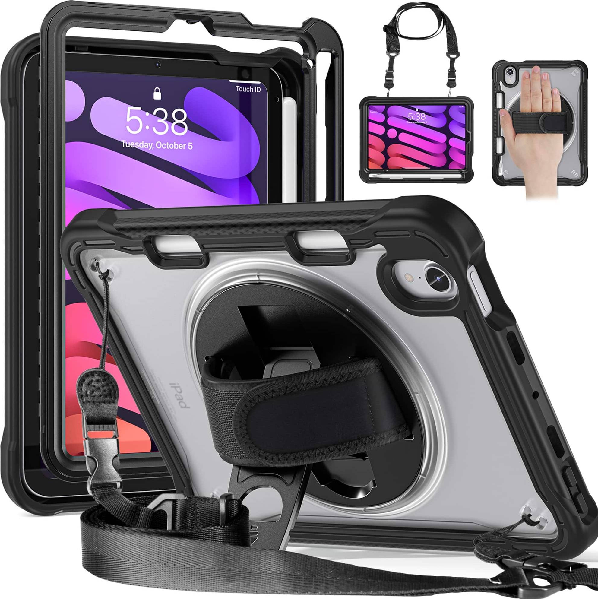 Dteck Rugged Case Shockproof Handstrap iPad Mini A17 Pro 2024