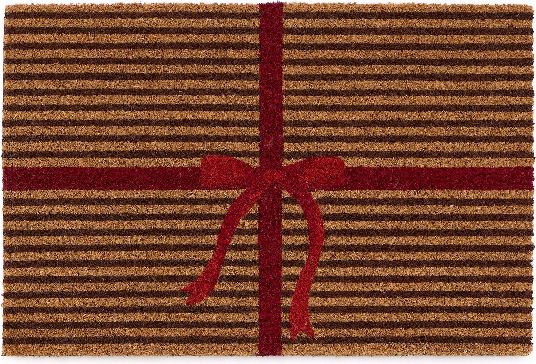 Hug Rug Gift Wrapped Coir Doormat Red