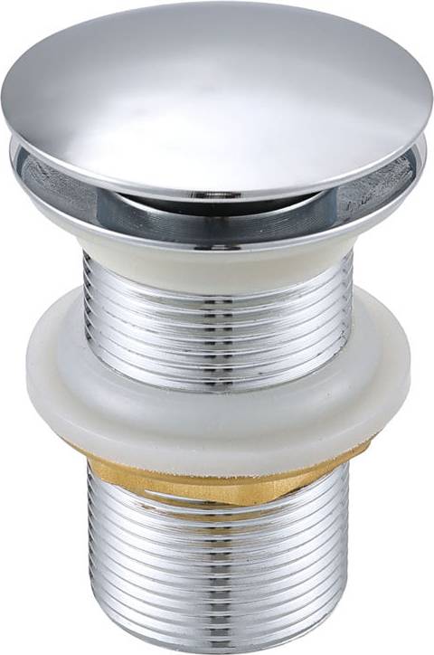 Stainless Steel Spring-Loaded Pop-Up Drain - Silver