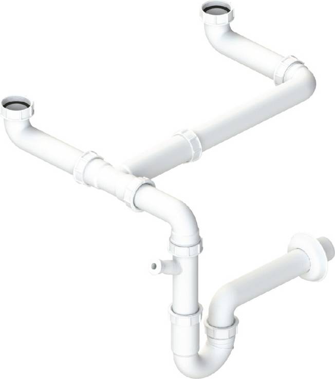 Abode Multi Bowl Pipework Kit - White