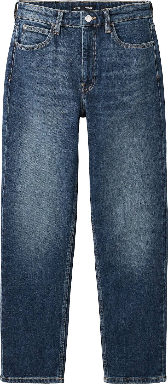 Mango Comfort High-Rise Jeans - Dark Blue
