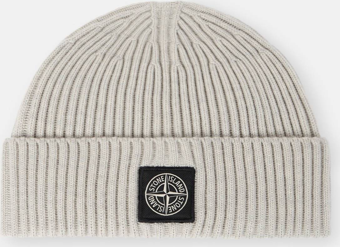 Stone Island N100002 Full Rib RWS Wool Beanie - Sand Melange