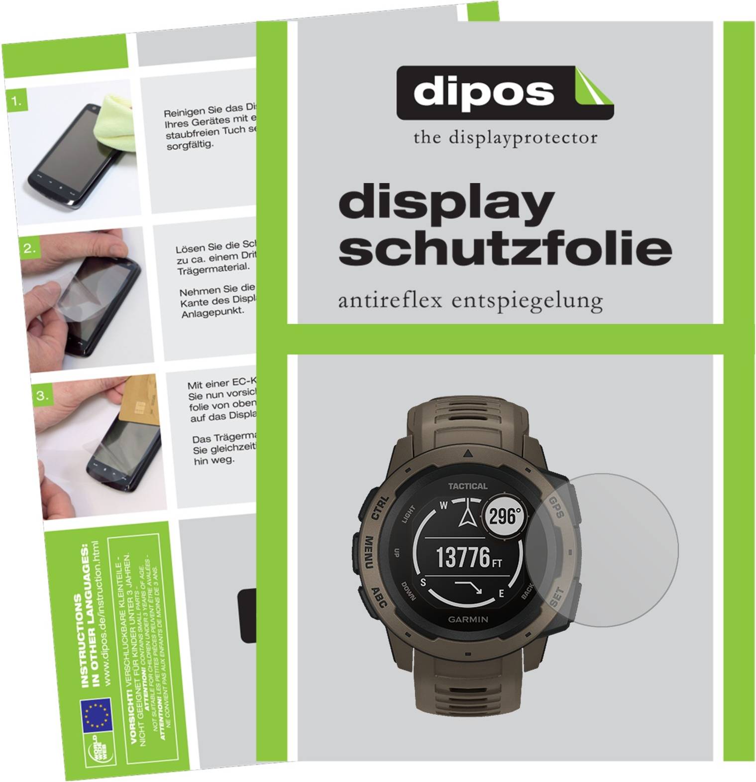 Dipos Screen Protector For Garmin Instinct Tactical Edition