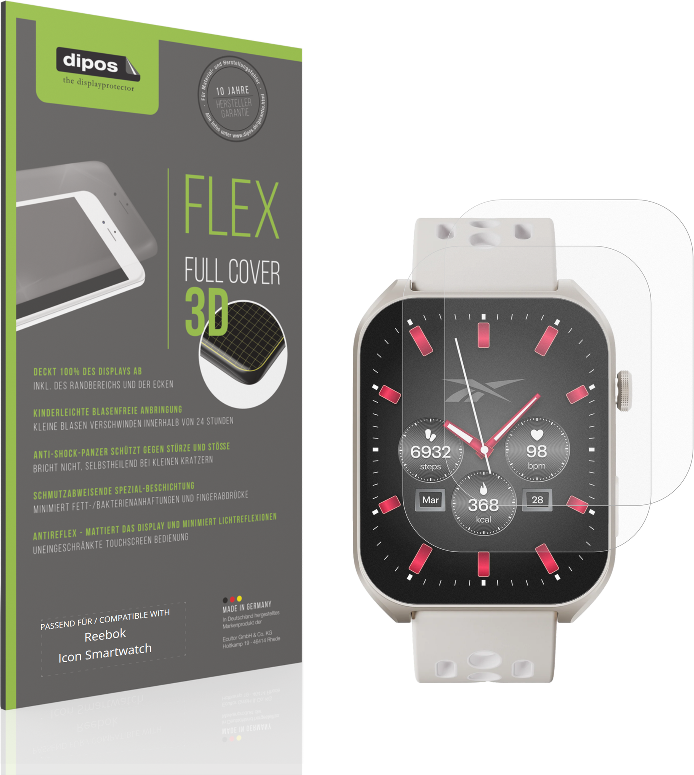 Dipos Full Cover Matte Film For Reebok Icon Smartwatch