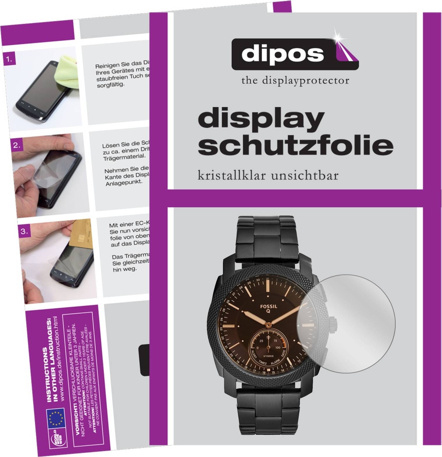 Dipos Screen Protector For Fossil Q Machine