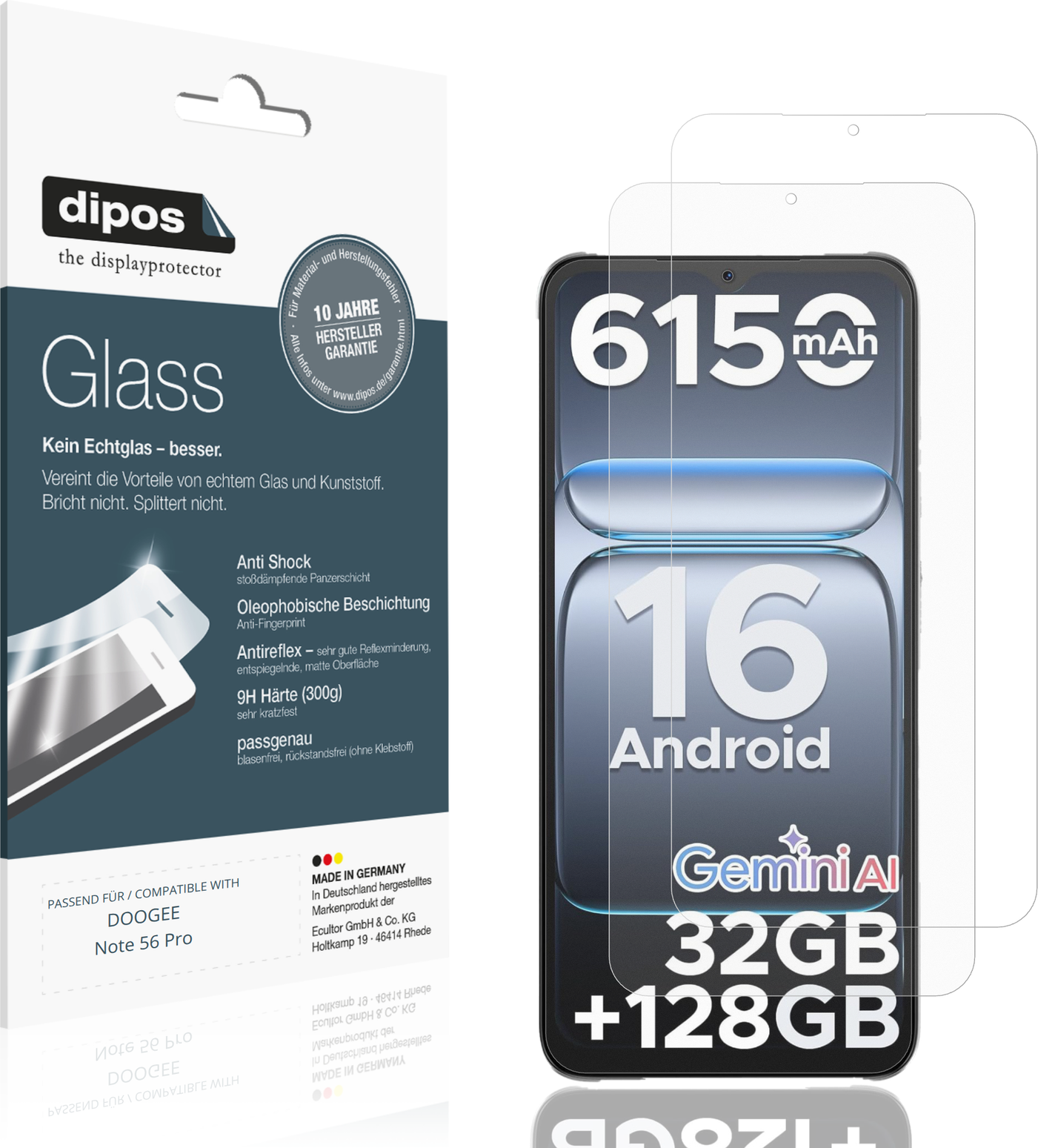 Dipos Screen Protector For Doogee Note 56 Pro