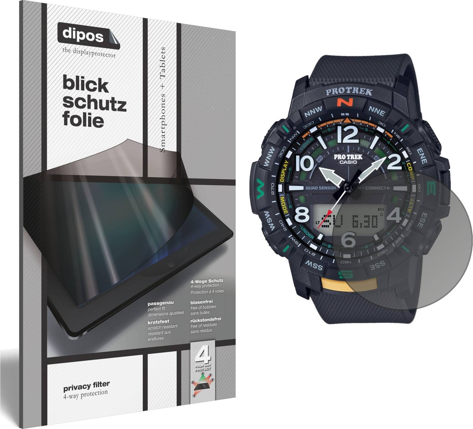 Dipos Screen Protector For Casio PRT-B50 Pro Trek Privacy Filter