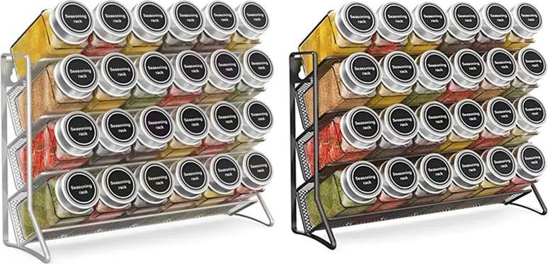 Saudism 4 Tier Spice Rack Storage Holder