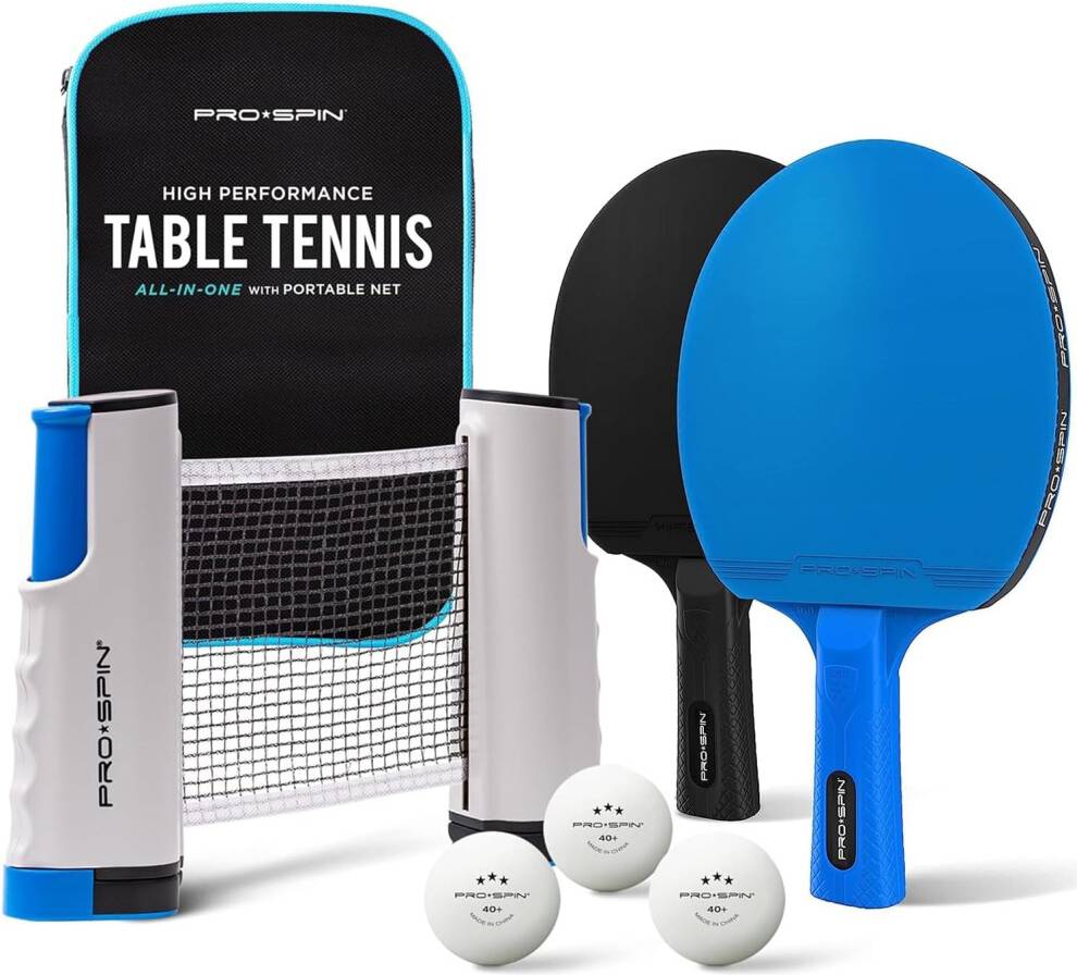 Pro Spin Portable Table Tennis Set Kit