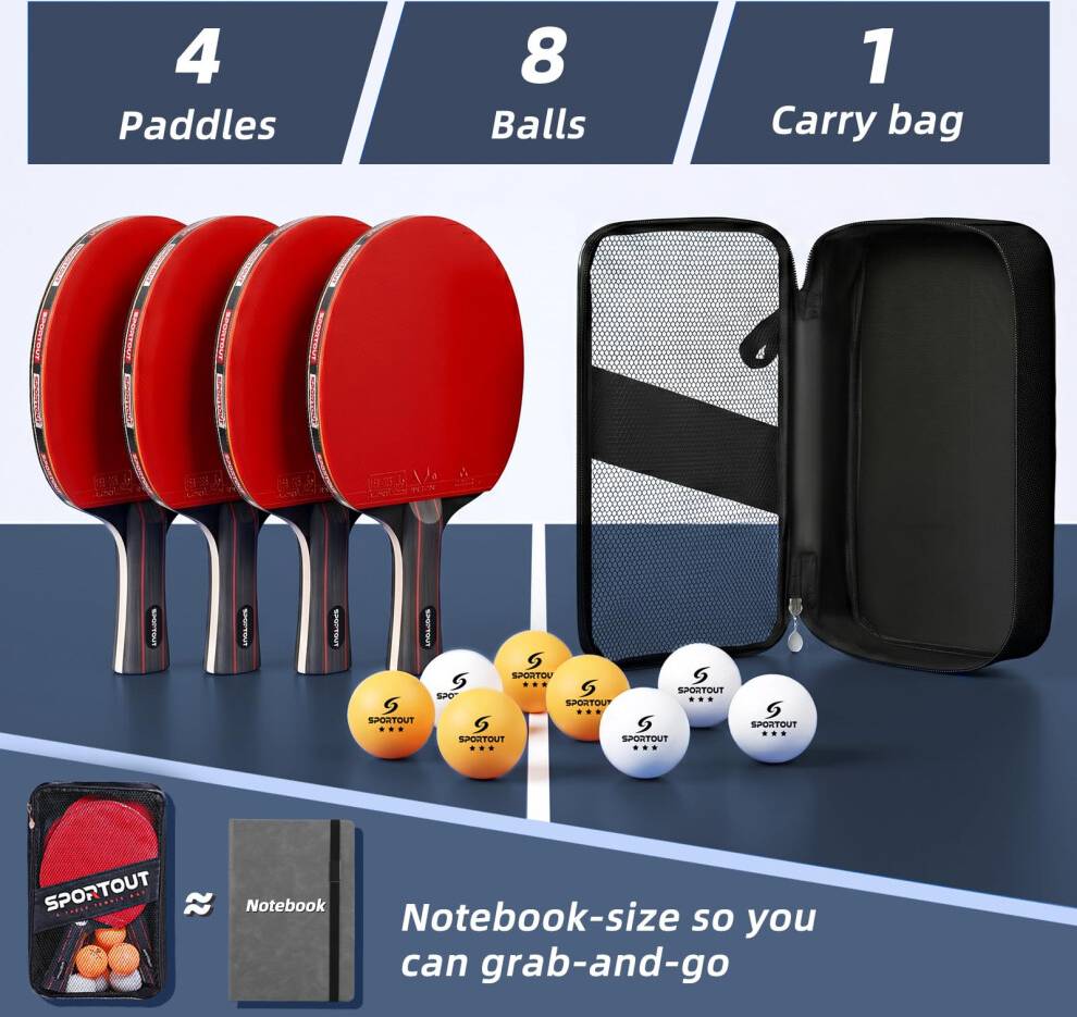 WVVOU High Performance Table Tennis Bats Set