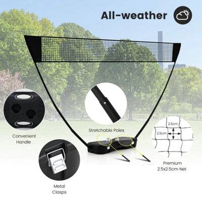 B&Q Badminton Net Set All In One