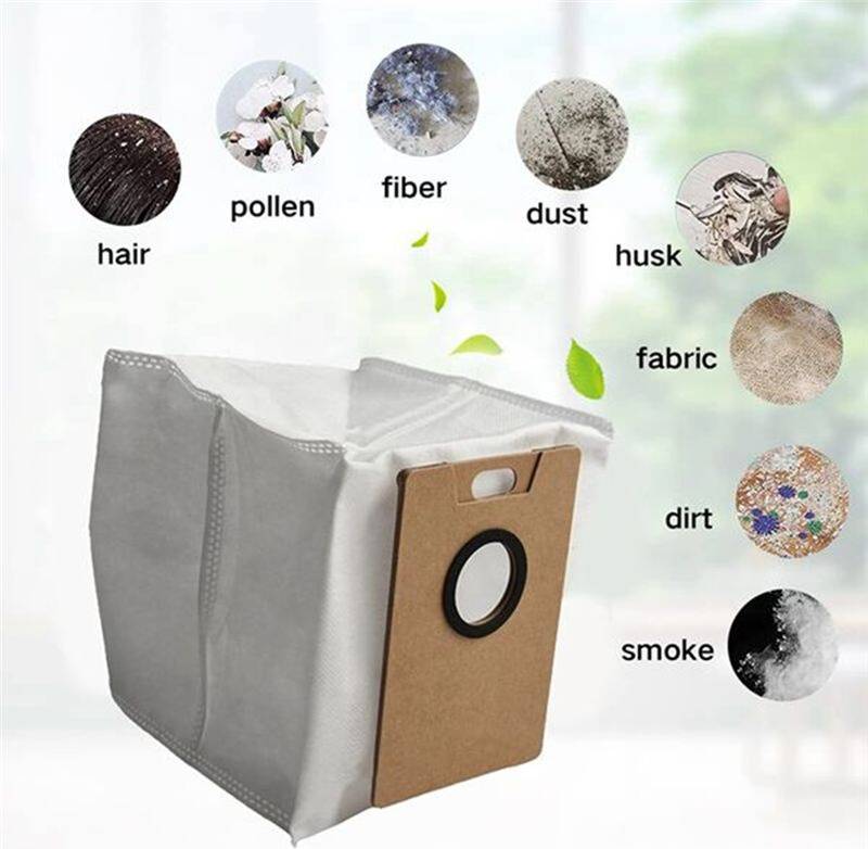 Melitt Dust Bag for Tapo RV30 Max RV20 Max Lydsto R1 MiWhole M9 Lite Eve Rook Robot Vacuum 10PCS