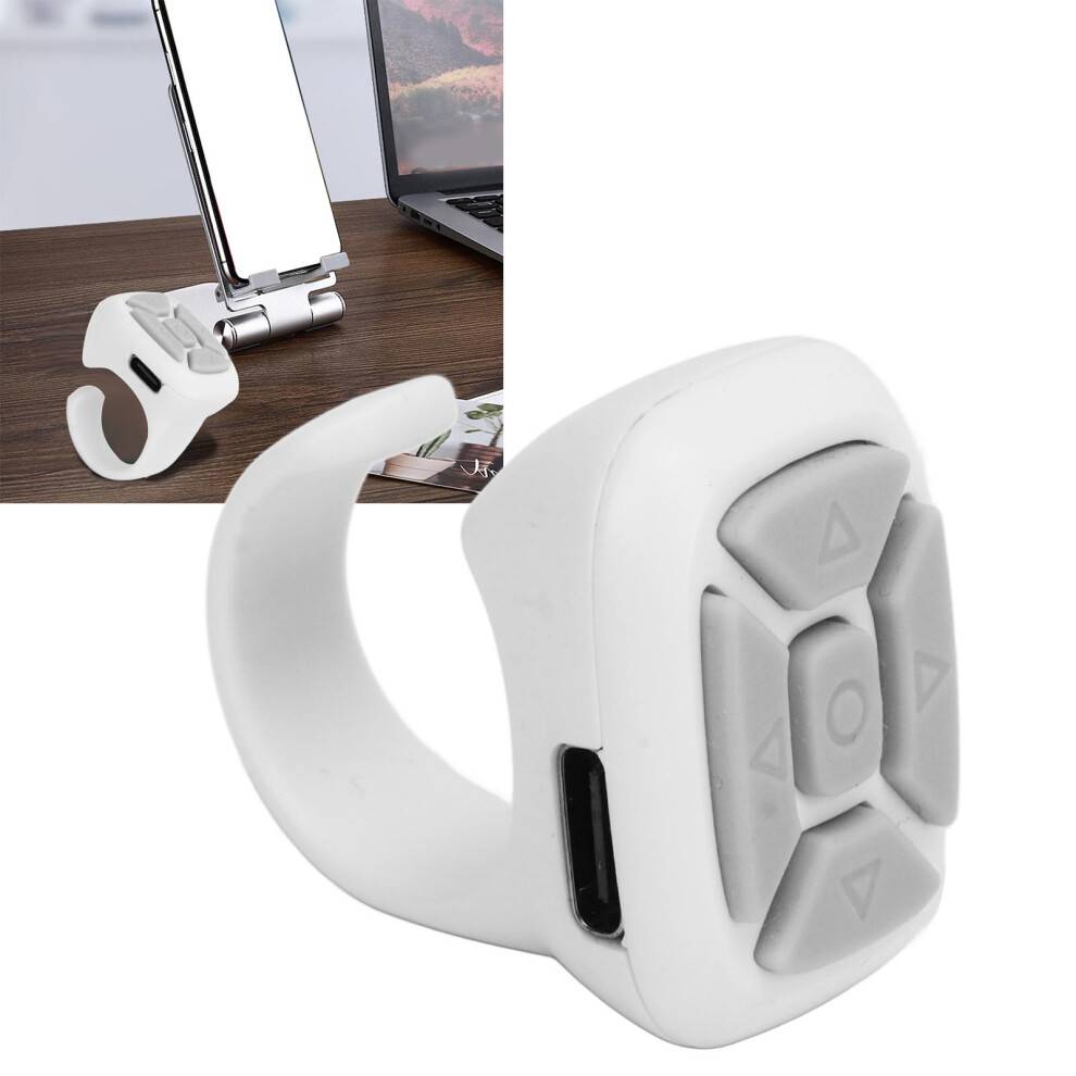 White smart tv Smart Scrolling Ring Controller Rechargeable White