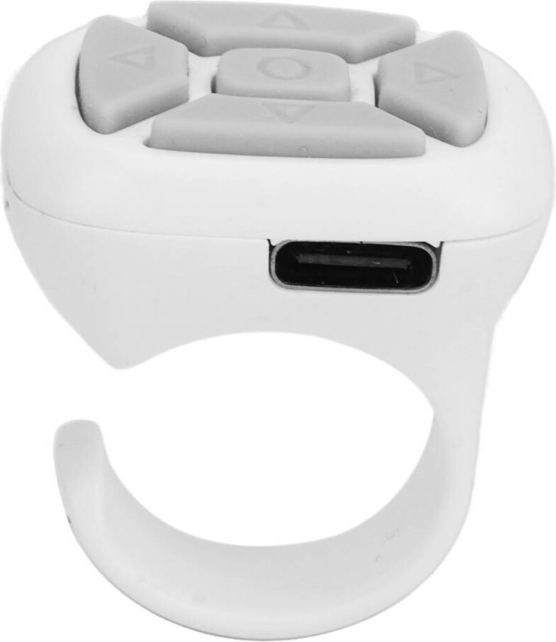 White smart tv Smart Scrolling Ring Controller Rechargeable White