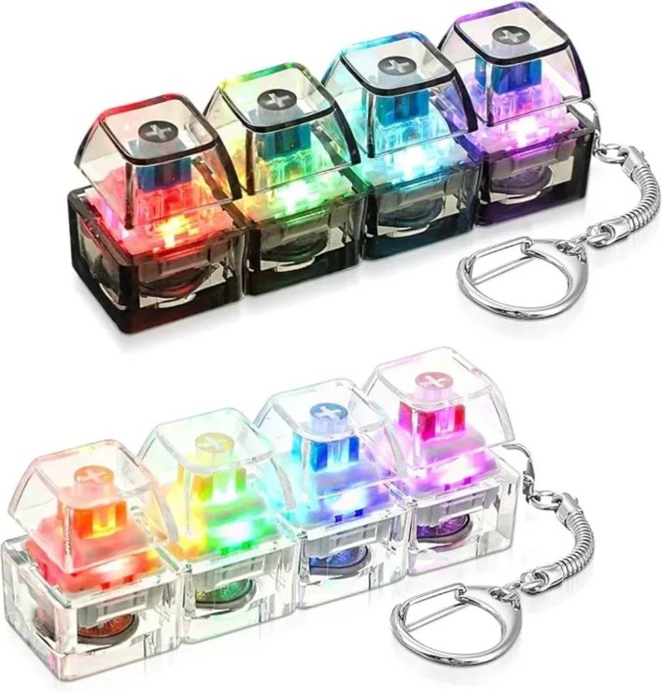 LED Keyboard Keychain Fidget Toy