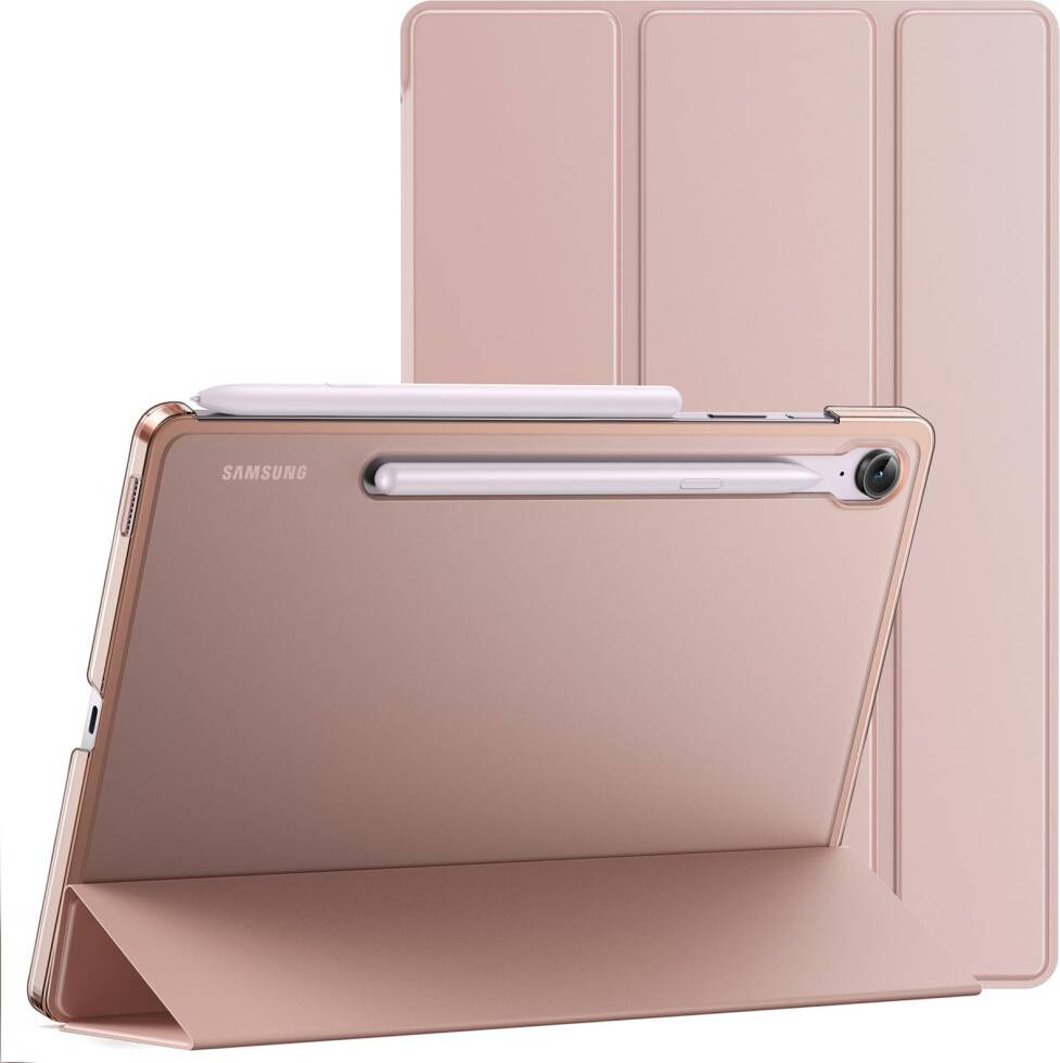 JeTech Case Slim Translucent Back Tri-Fold Stand