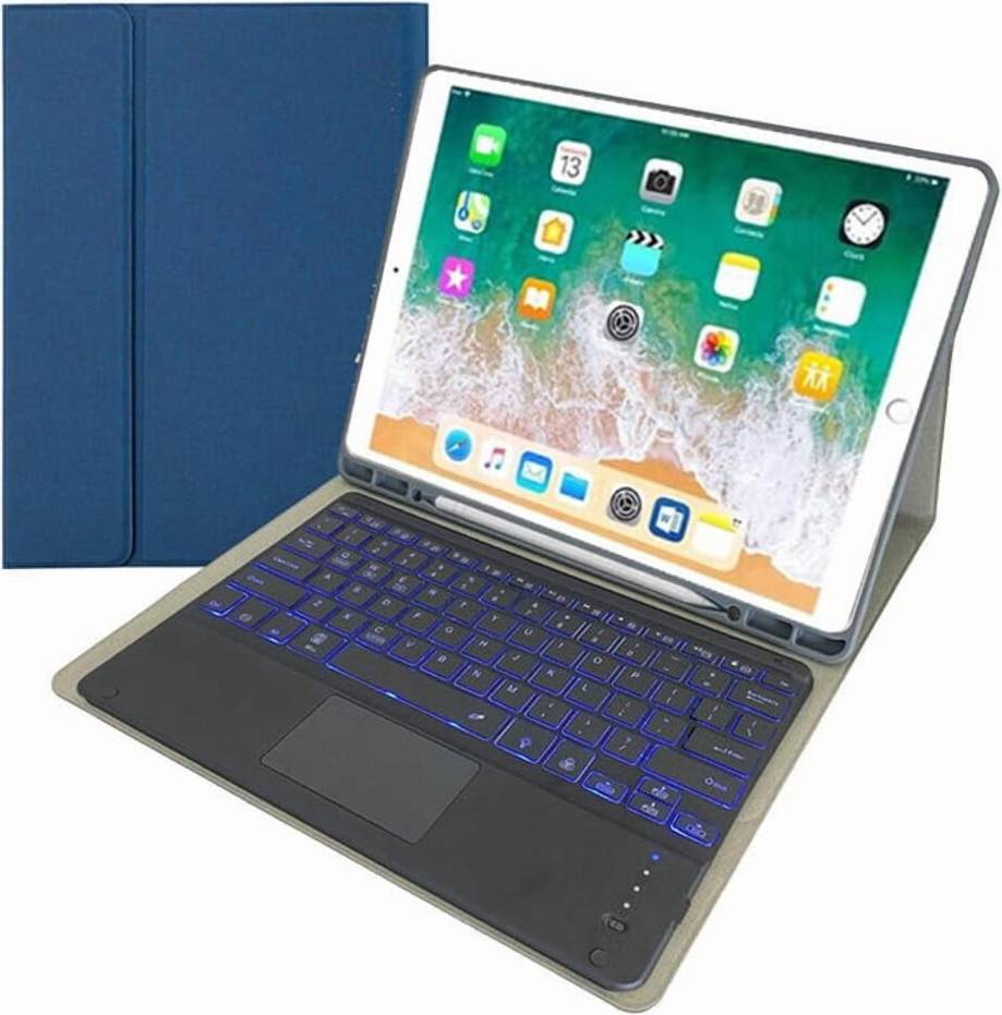 Smart keyboard ipad pro 12.9 Backlit Bluetooth Keyboard Case with TouchPad