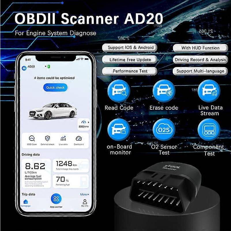 Advancer AD20 OBD2 Autocodelezer Scanner