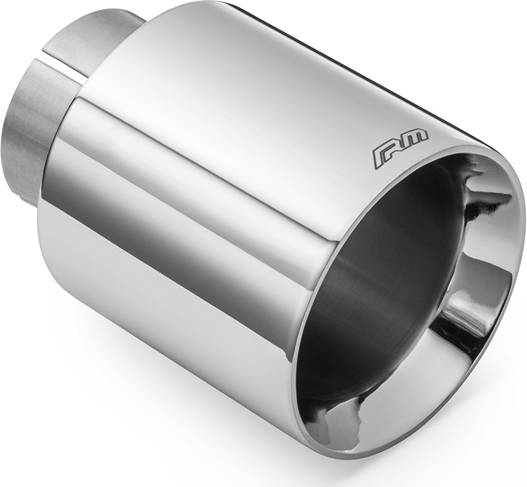 RM Motors Polerad Rostfritt Stål Rak Avgastopp KPCP DS