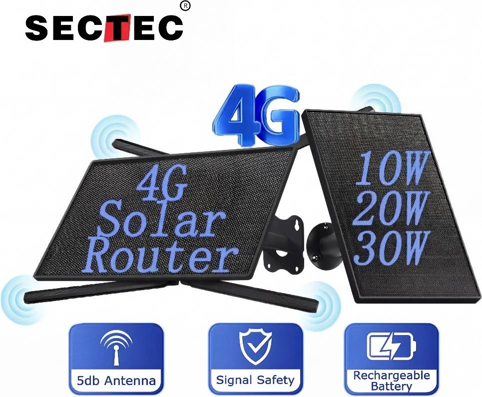 30W Solar Powered 4G SIM Card Router