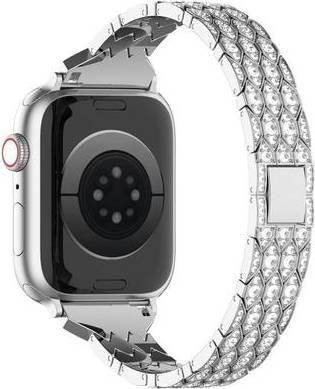 Apple Watch Band Rhinestone Strap Silver