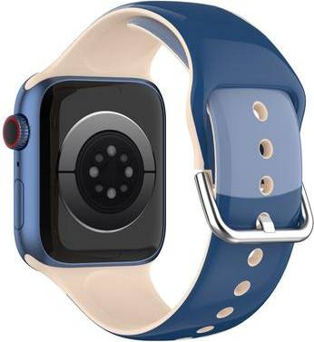 Apple IML Colorful Pattern Silicone Watch Strap Blue