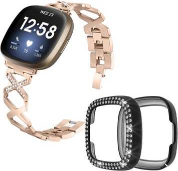 Fitbit Sense Versa 3 X-Shape Rhinestone Watch Strap