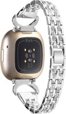 Fitbit Sense 2 Versa 4 Rhinestone Stainless Steel Strap