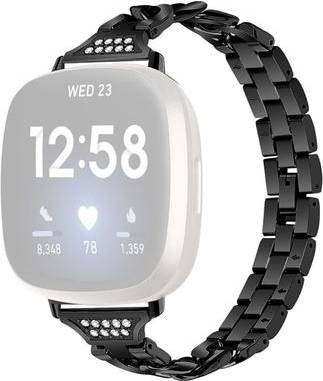 Fitbit Sense Versa 3 Rhinestone Watch Strap Black