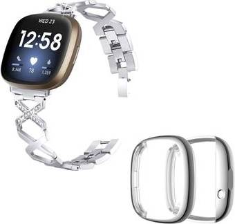 Fitbit Sense Versa 3 X-Shape Rhinestone Watch Strap