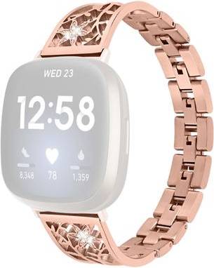 Fitbit Sense 2 Versa 4 Rhinestone Strap Rose Gold