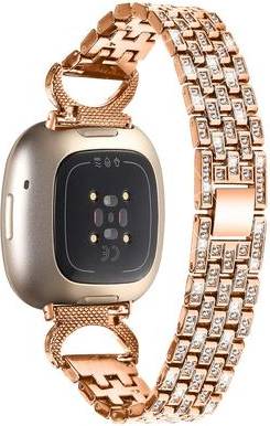 Fitbit Sense 2 Versa 4 Rhinestone Stainless Steel Strap
