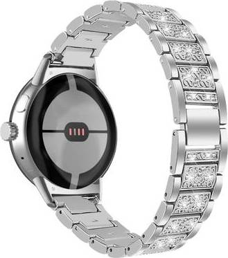 Google Pixel Watch Rhinestone Strap Silver