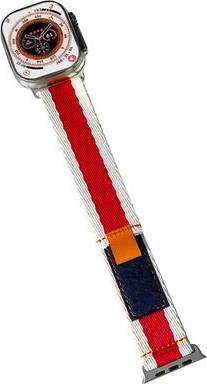 Apple Contrast Color Canvas Watch Strap Red