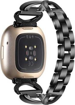 Fitbit Sense 2 Versa 4 3 Rhinestone Metal Strap