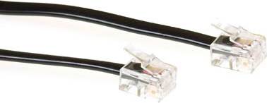 Intronics RJ11 Cable Black 2.0m