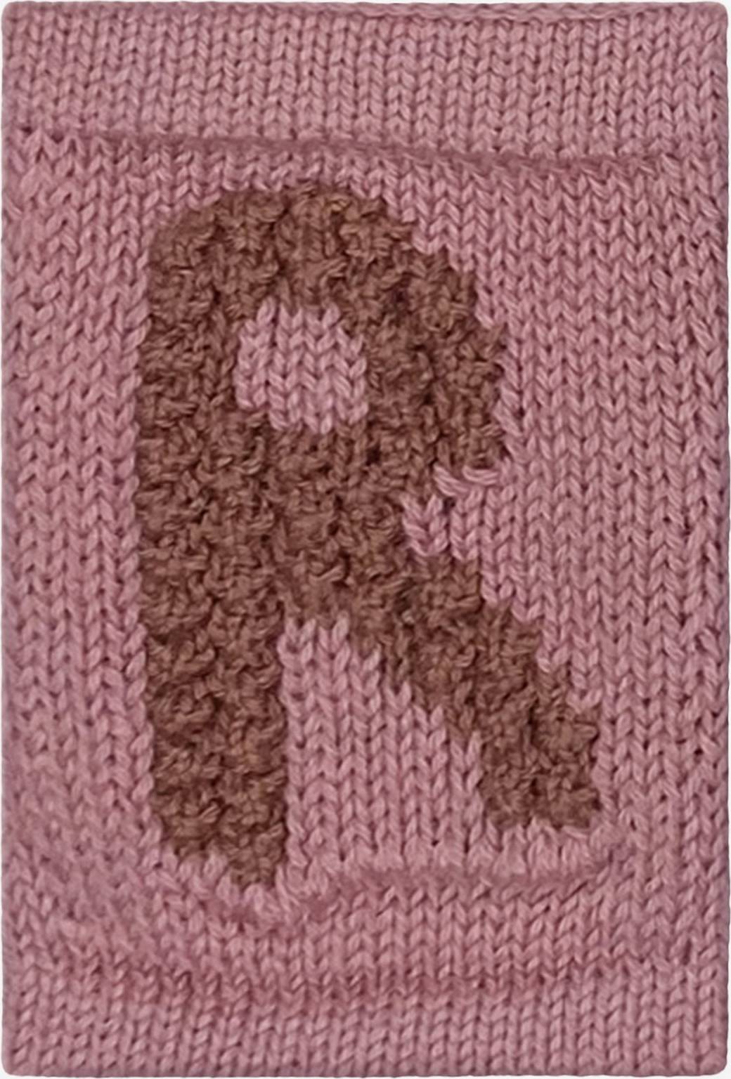 Smallstuff Knitted Letter R Rose Pink